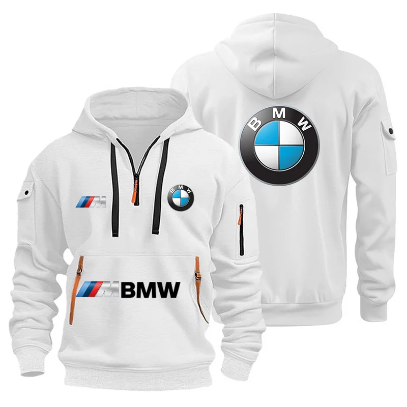 BMW Car Brand 2025 Shoulder Drop Hooded Sweatshirt Men's And Women's plus Size Loose Pullover Casual Hoodie Jacket