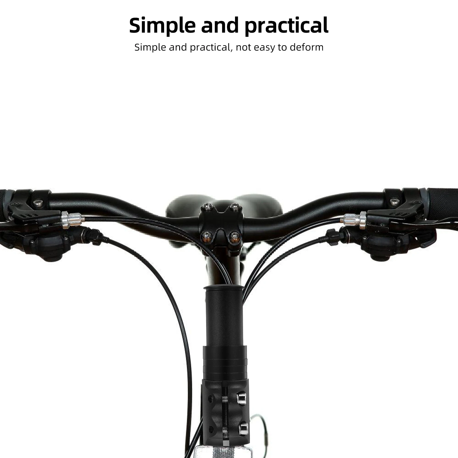 

Bike Fork Extender 2 7 Inch Handlebar Lift Riser Bike Fork Stem Extender Black Compatible Most Bikes Durable Cycling Accessories