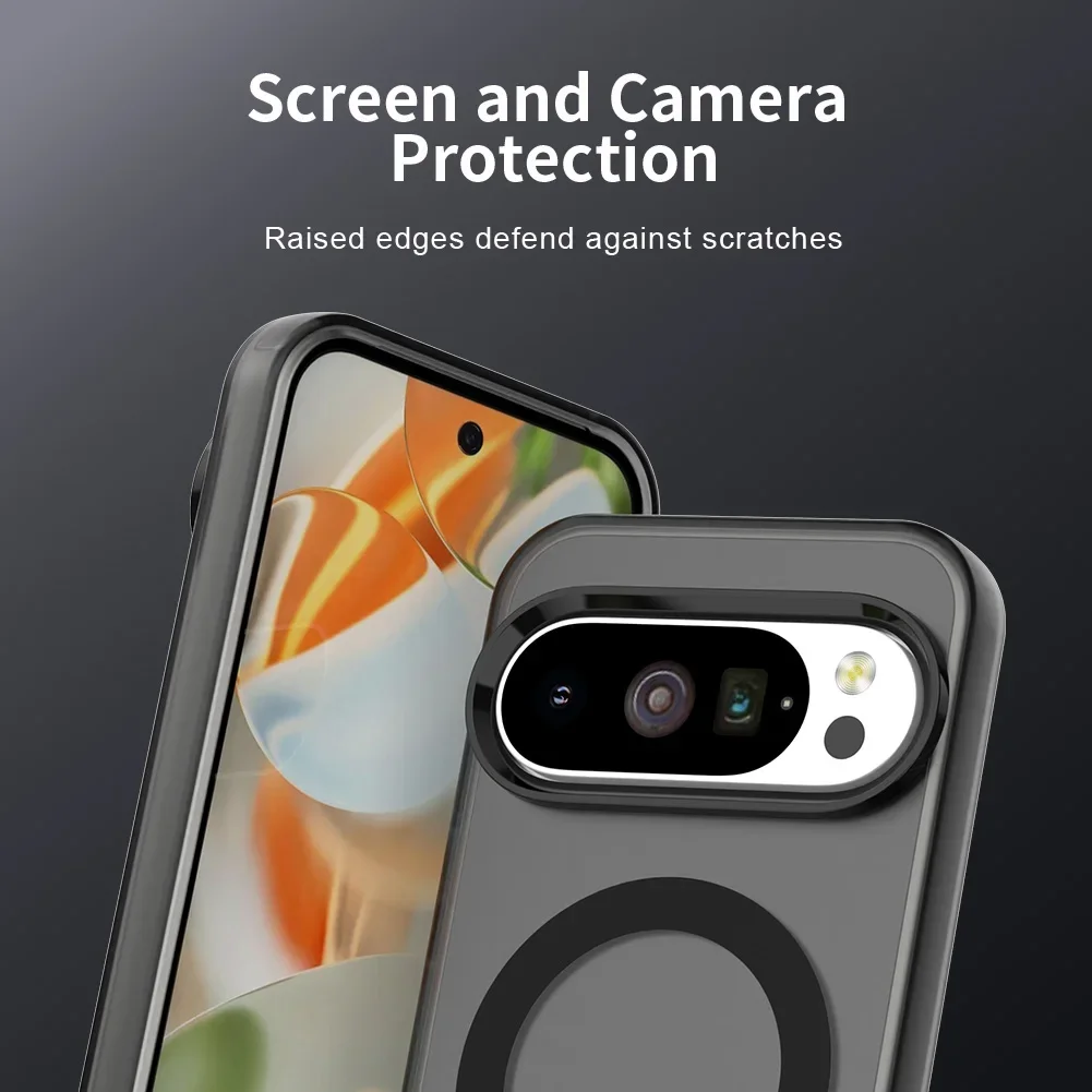 Casing Magnetik untuk Google Pixel 10 Pro XL Penutup Pengisi Daya Nirkabel Warna Permen Cangkang Transparan Coque