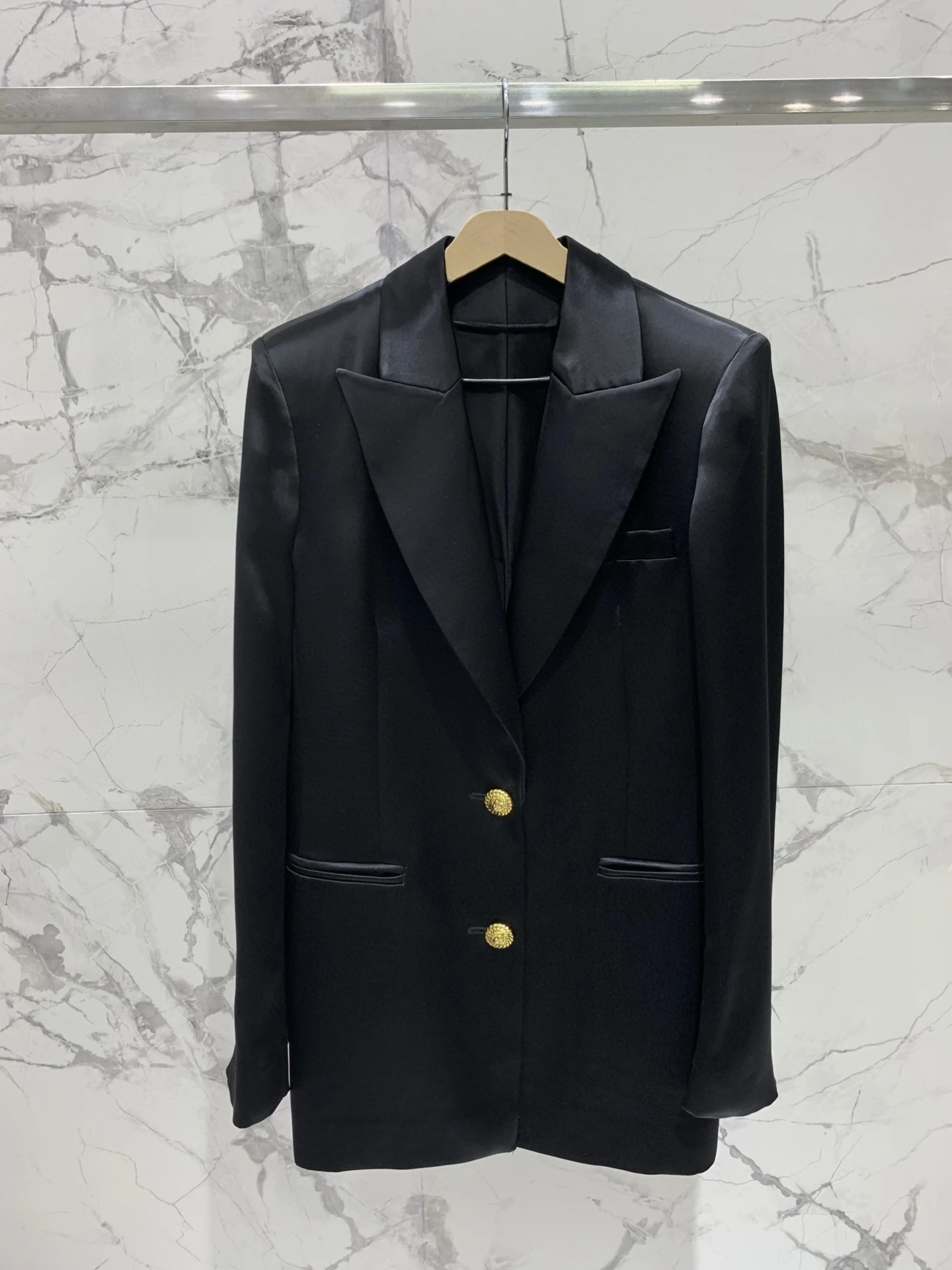 

Slim Fit Acetate Suit Jacket for Women High Quality Single Button Long Sleeve Simple Style Versatile Quality Fashionable