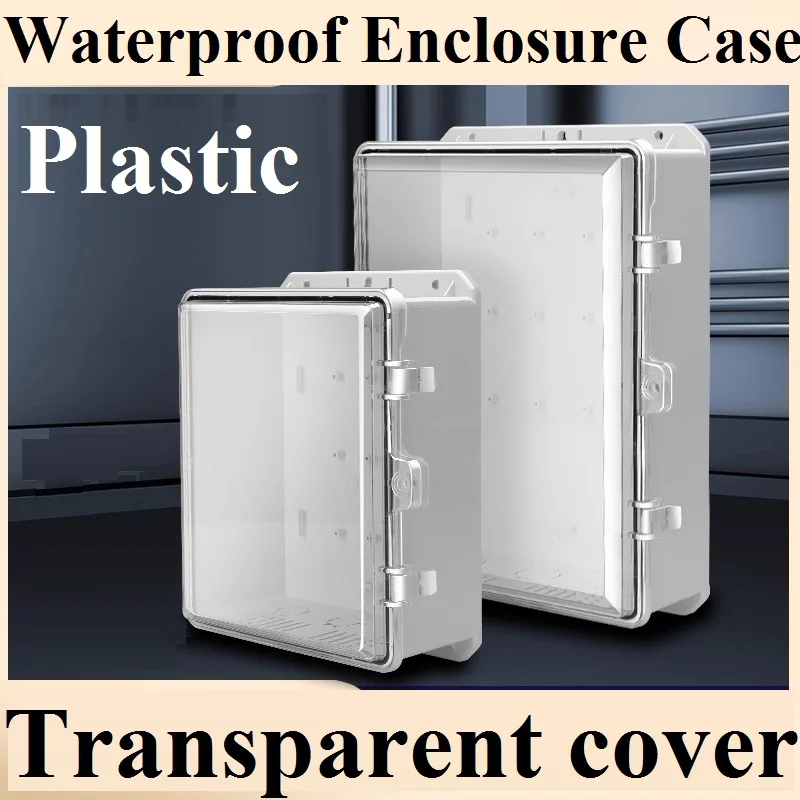 Black Monitoring Waterproof Tank Rainproof Junction Box Waterproof Enclosure Case Plastic Outdoor Power Box Transparent cover
