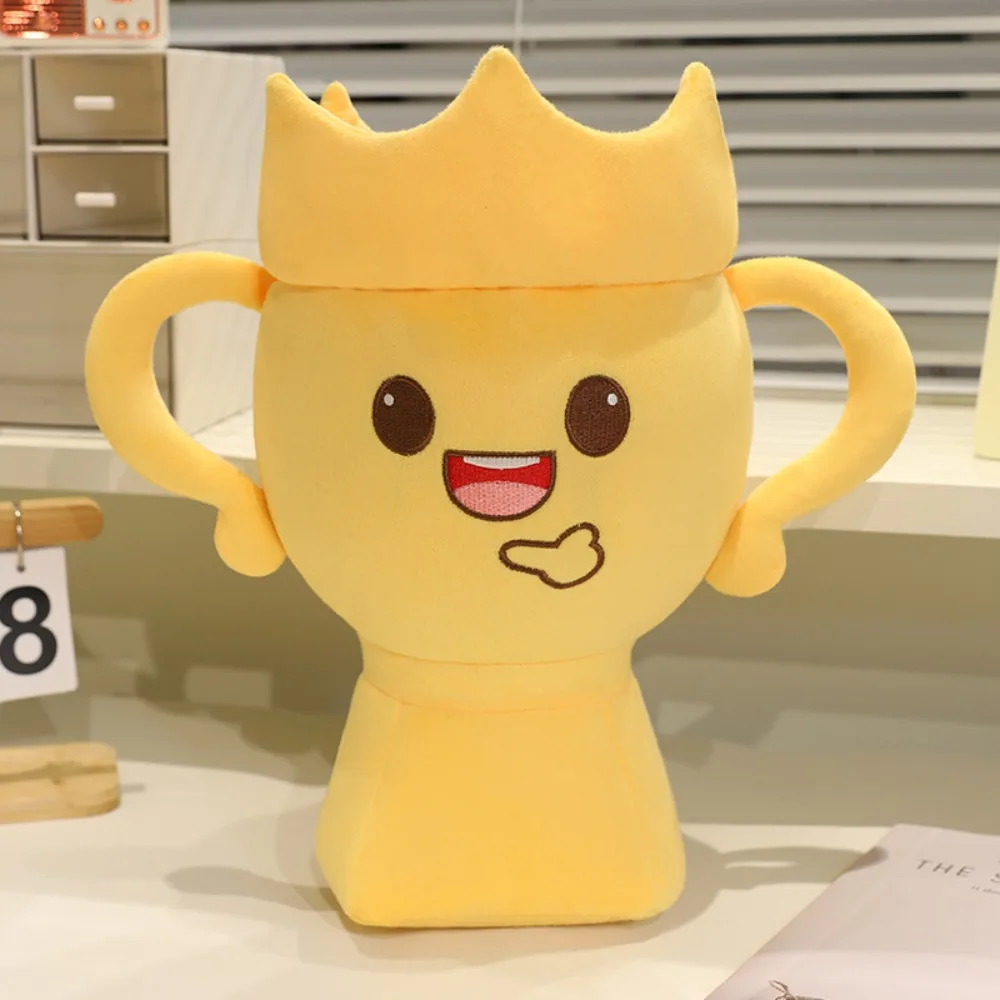 

PP Cotton Champion Trophy Plush Toys Simulation Soft Trophy Shape Plush Doll Collection Victory Trophy