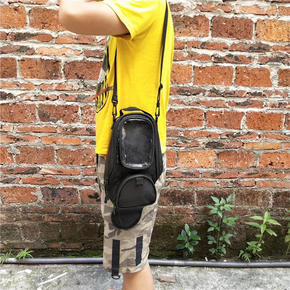 

Waterproof Magnetic Motorcycle Bag Black Multi-Compartment Storage Fits Phones Up to 63 Inches Ideal for Long Distance Riding