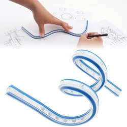 Règle Incurvée pour la Couture, Outil de Dessin de Proximité Technique, Doux et Flexible, Anglais et MeaccelerScale, Accessoires de Couture, 30cm