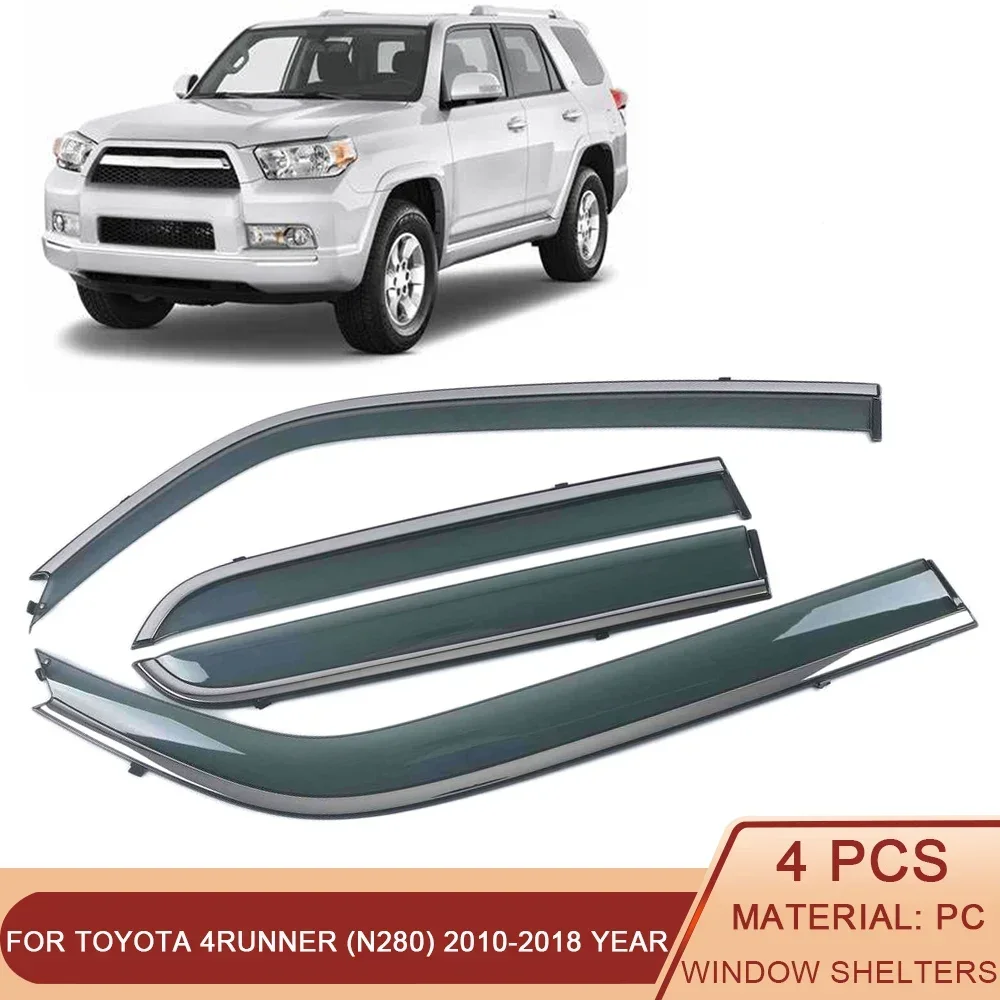 

For Toyota 4Runner (N280) 2010-2018 Car Window Sun Rain Shade Visors Shield Shelter Protector Sticker Exterior Accessories