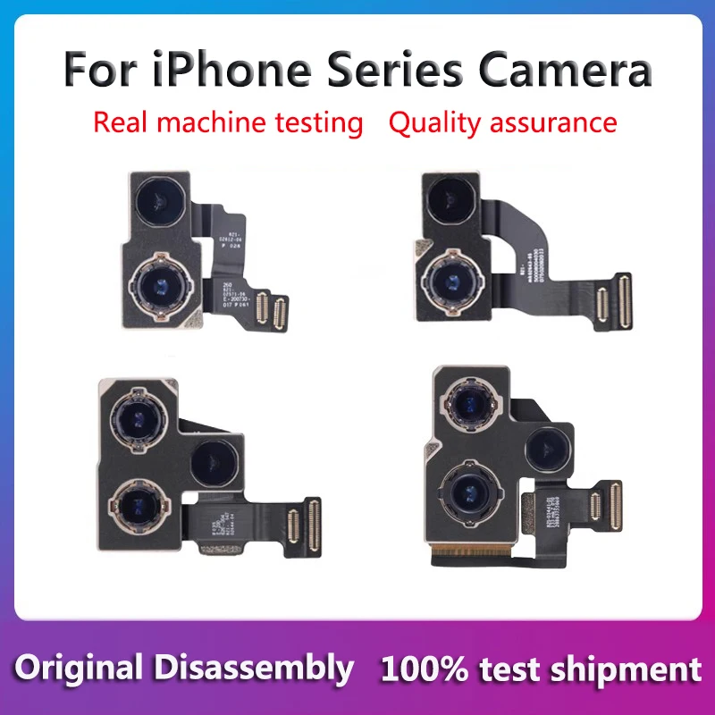 

Tested Disassembly Rear Camera For iPhone X XS XR SE2 8Plus 11 12 13 Mini Pro Max Back Camera Rear Main Lens Flex Cable Camera