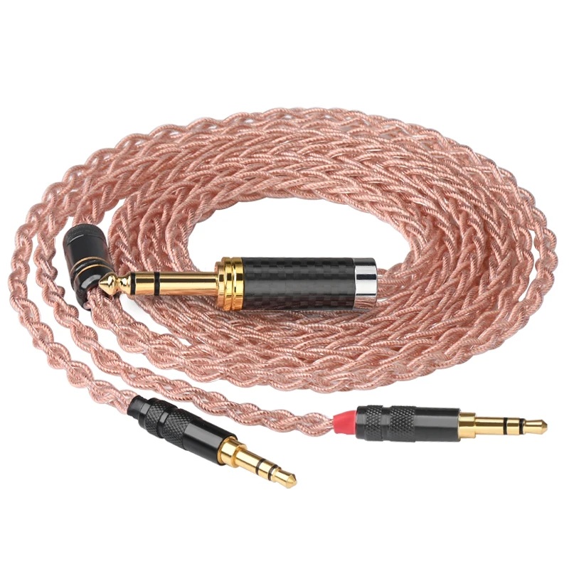 Ataudio hifi kopfhörer kabel hochwertiges 8-stand occ core 24k vergoldetes stecker headset kabel für he400i he400s ananda 7