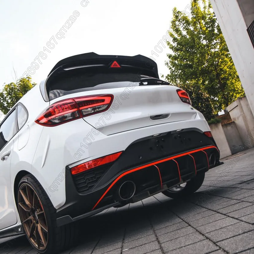 Car Rear Roof Trunk Spoiler Wing Body Kits Tuning For Hyundai I30N MK3 Hatchback 2017-2020 Black Rear Window Roof Spoiler Wings