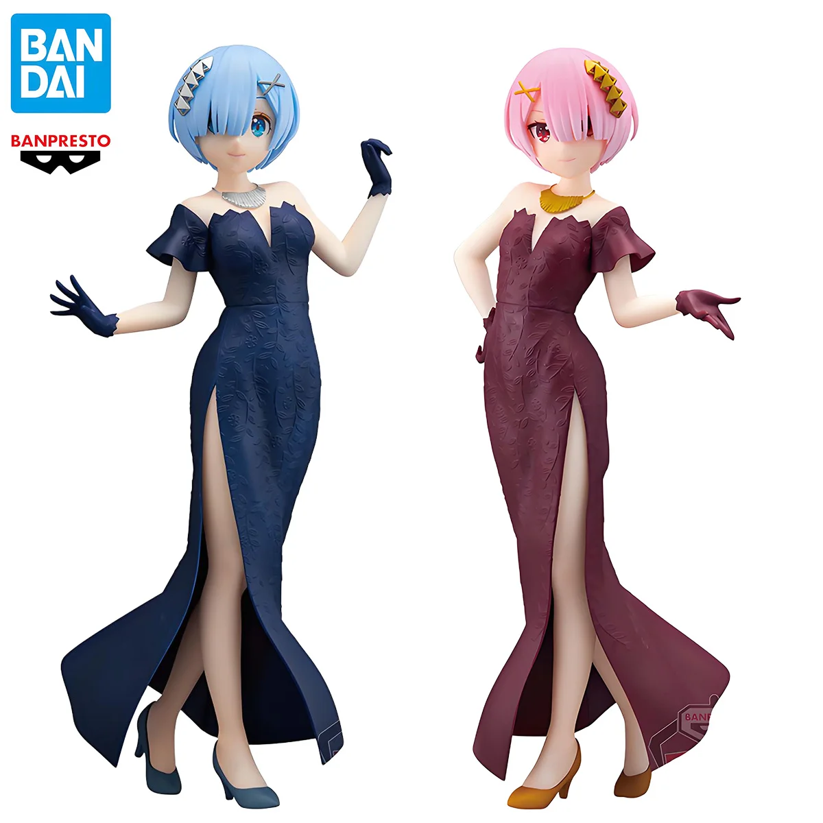 

Bandai BANPRESTO Re:ZERO -Starting Life in Another World- GLITTER&GLAMOURS - Rem & Ram 23cm PVC Anime Action Figures Toys