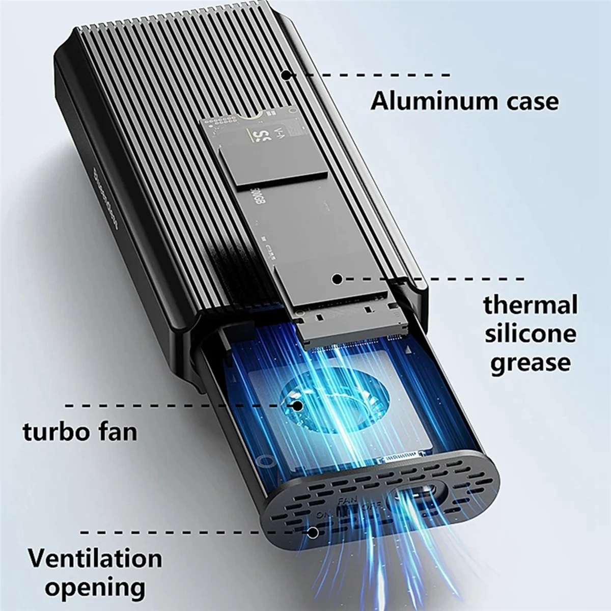T88C USB 4.0 40 Гбит/с M.2 NVMe SSD-корпус для 4/3 USB 3.2/3.1/3.0 ASM2464 Чехол для внешнего жесткого диска для ПК