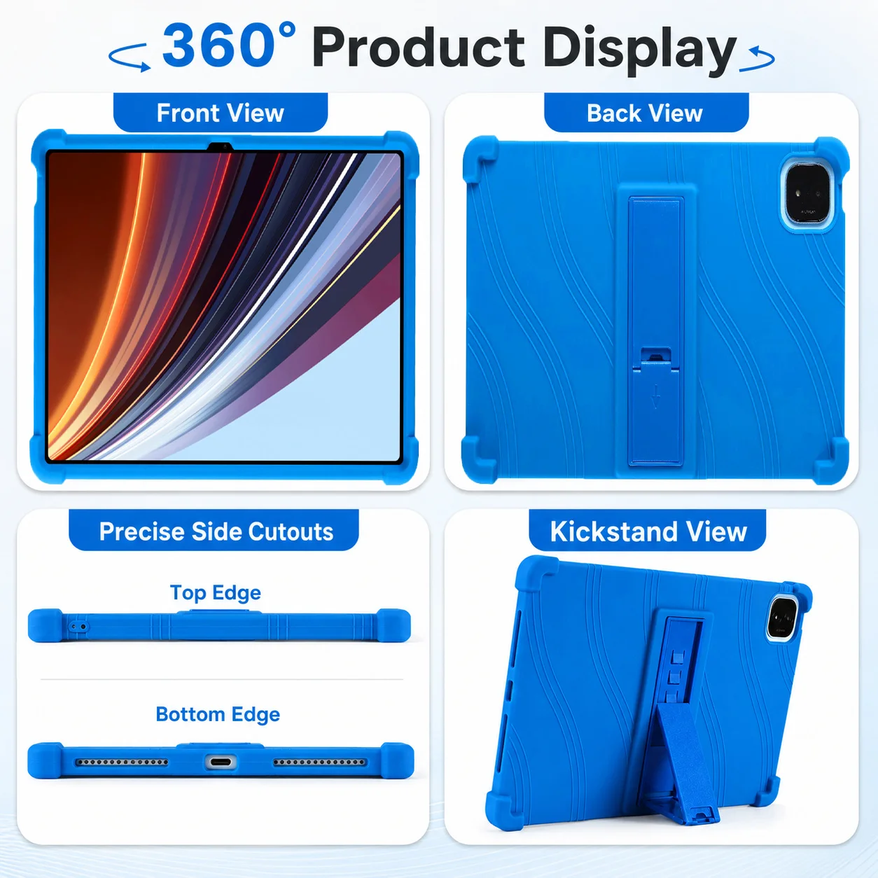 Anti Slip Silicone Cover for  Huawei Honor GT Pro 12.3 Inch Shockproof Tablet Case with Adjustable Kickstand Full Body Protecti