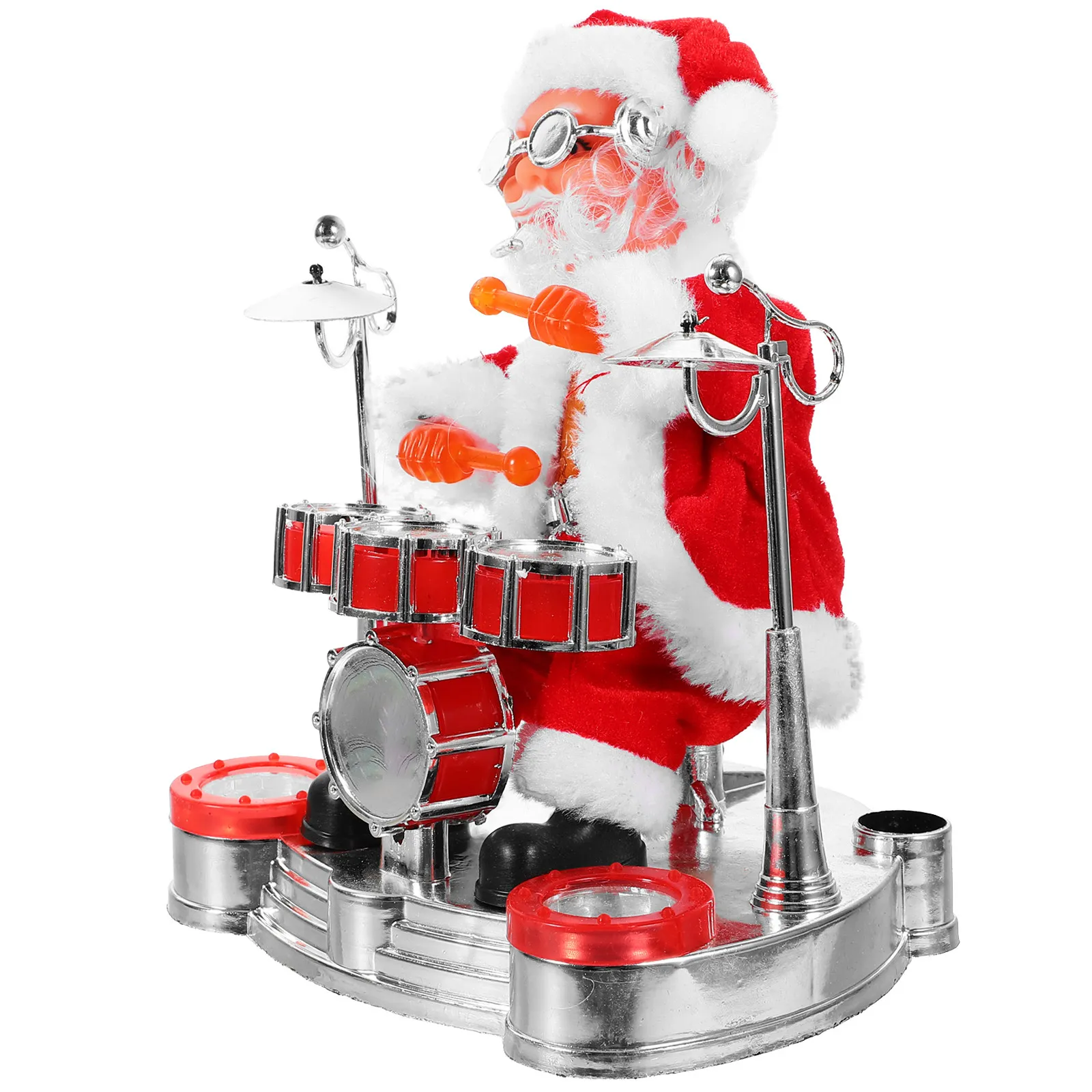 

Танцующий и поющий Санта-Клаус: рождественская музыкальная фигурка на батарейках, движущаяся, очаровательный настольный декор