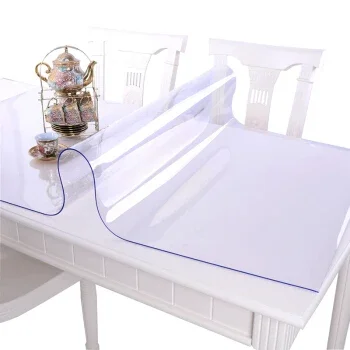 Soft Glass Tablecloth Transparency PVC table cloth Waterproof Oilproof Kitchen Dining table cover for rectangular table 1.0mm