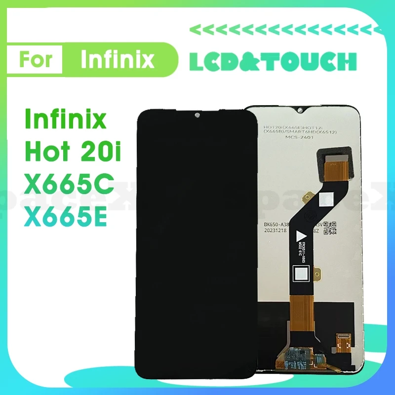 

ЖК-дисплей X665C 6,6 дюйма для Infinix Hot20i, ЖК-дисплей X665C X665E, сенсорный дигитайзер в сборе, замена экрана телефона, горячая Распродажа, 20i ЖК-дисплей