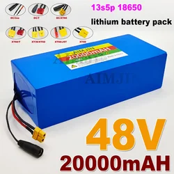 48V 13S5P 18650 Lithium Battery Pack 20Ah Suitable for scooters, mountain bikes with BMS+charger