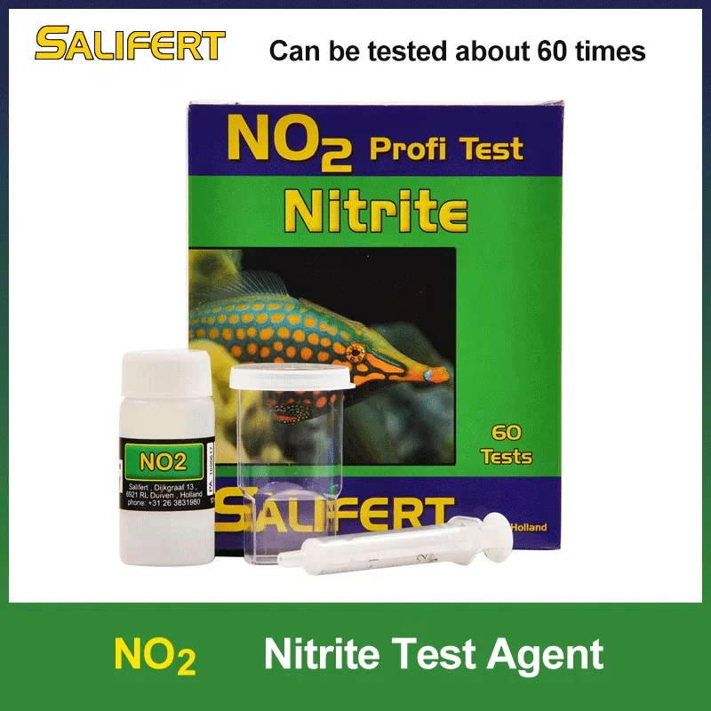 مجموعة اختبار مياه البحر من Salifert، Ca، Cu، I2، KH، Mg، NH4، NH4، NO2، Nitrite، NO3، Nitrate، PH، PO4، Sr، Potent Water T