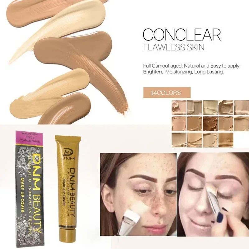 30G Kleine Concealer Foundation Crème Gezicht Professionele Vlekhoes Donkere Vlek Tattoo Contour Make-Up Vloeibare Concealer Cosmetisch