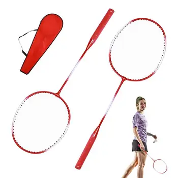 Badminton Rackets Set 2 Player Badminton Racquets Set Indoor Badminton Set Sports Gear For Adults Teenagers Children Recreation