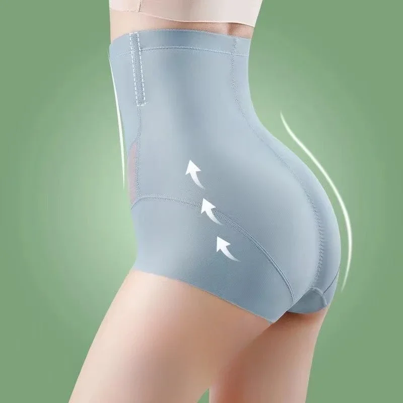 Women Thin Belly Lift Pant Summer Seamless Safety Legging High Waist Girdle Postpartum Body Shape Tight S Shape Mentrual Panties