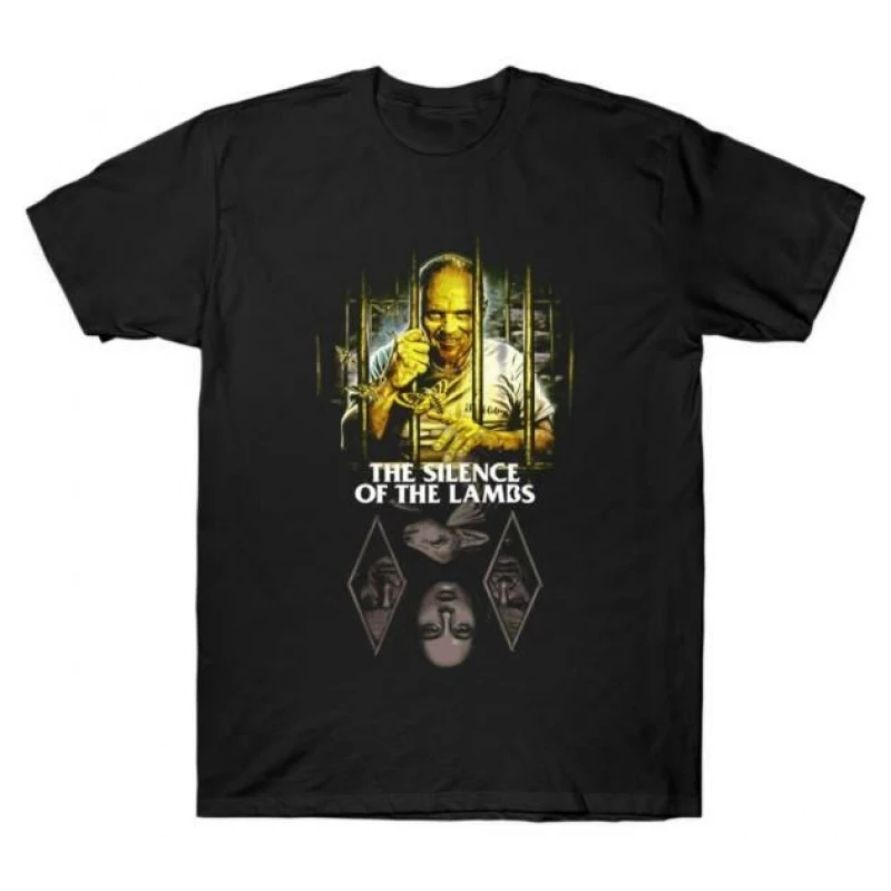 0426 Silence of the lambs Horror movie Hannibal Gift t shirt Dr Lecter Scary Cannibal Graphic Clothes All size Tee S-6XL