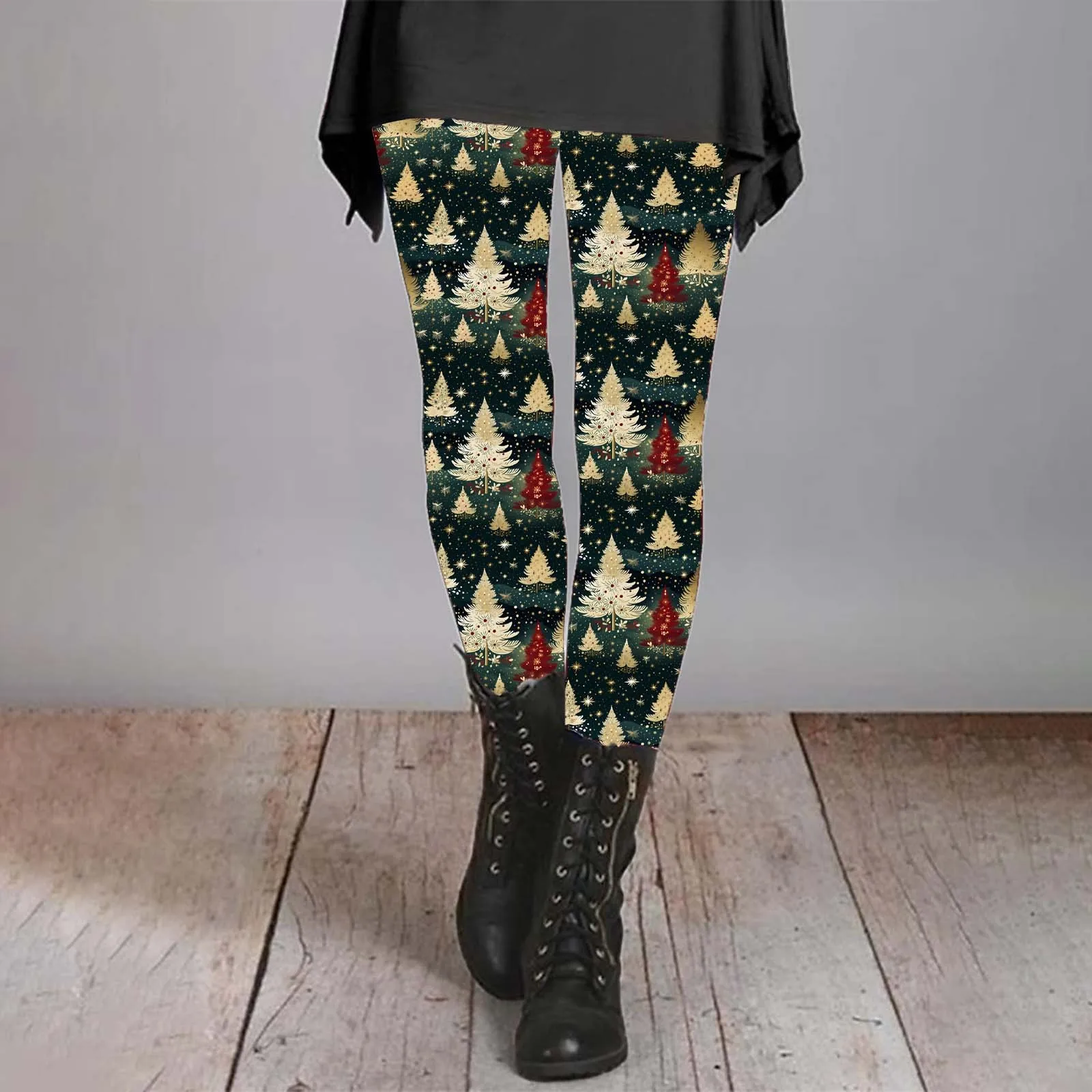 Weihnachten Hosen Für Frau Nette Weihnachtsmann Drucken Leggings Herbst Winter Dünne Warme Strumpfhosen Outdoor Indoor Mode Weiche Hose