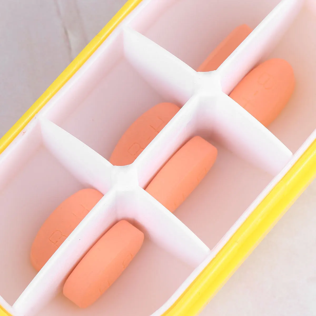 

2Pcs Portable Pill Box 6 Compartments Medicine Organizer High Quality Storage Case for Home Trip Office Use Green Yellow