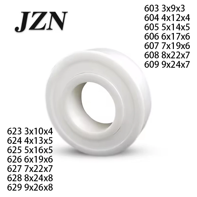 1Pcs/10Pcs Zirconia Ceramic Bearing 603 604 605 606 607 608 609 2RS Double Seal 623 624 625 626 627 628 629 MR115 2RS