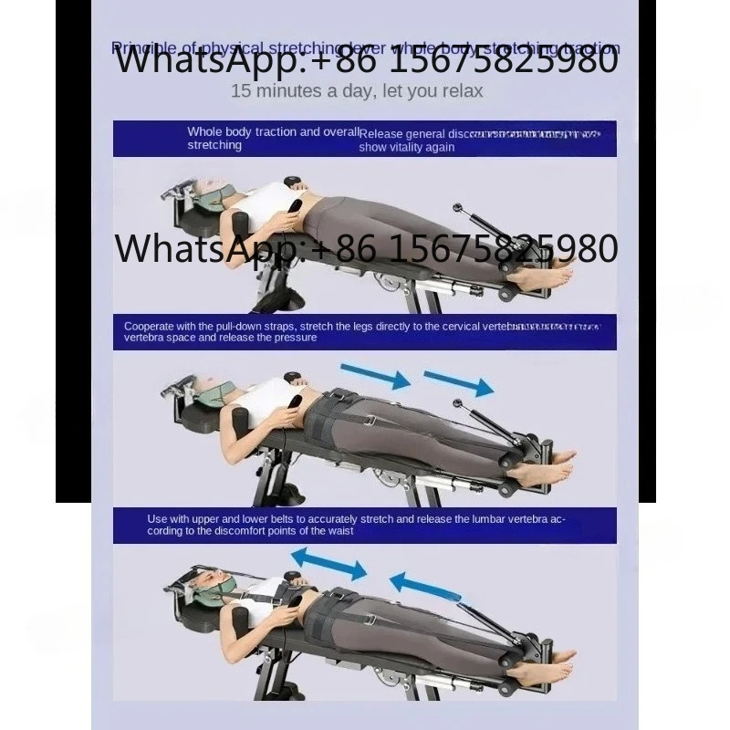 Electric Inversion T able Spine Decompression Lumbar Tensioner Home Fitness Traction Equipment