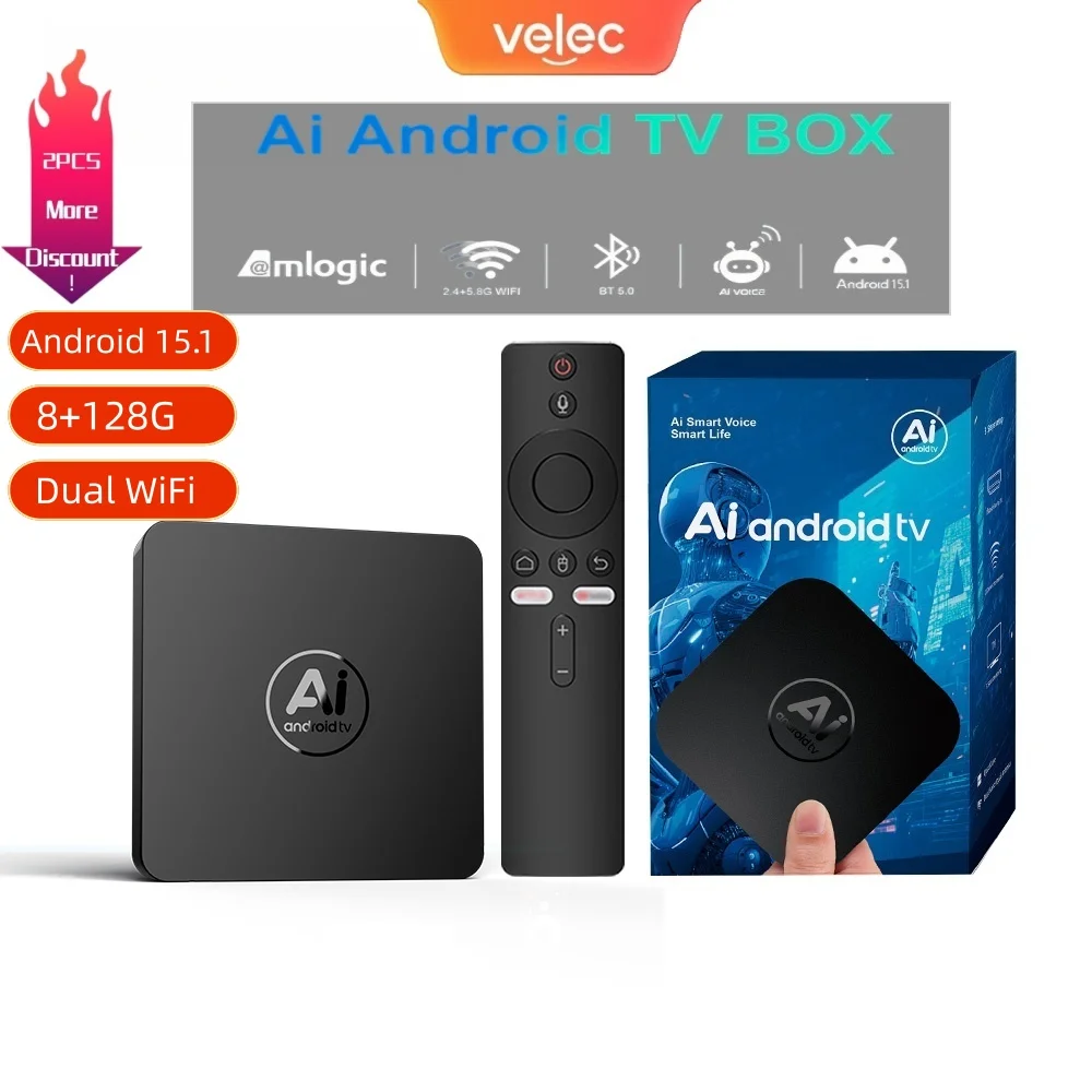 جديد CarPlay AI Box Android 15.1 Smart TV Box Wifi Wireless Android Auto المدمج في Play Store لسيارات YouTube Netflix OEM CarPlay #1