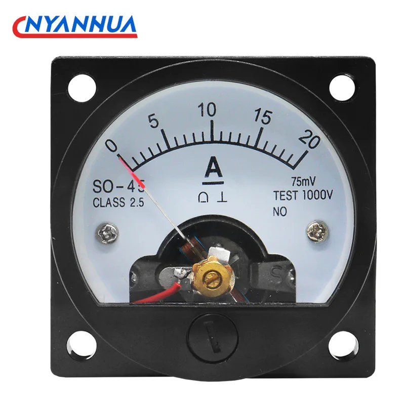 SO-45 Round Pointer DC Ammeter Current Meter 10A30A50A100A200A300A 45*45mm Directly on