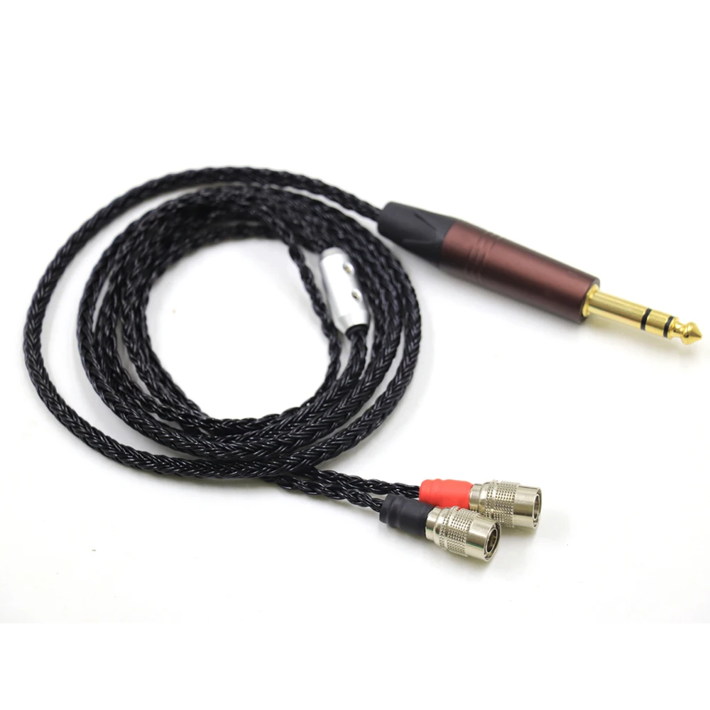 Bright-Black 16 core Headphone Upgrade Cable For Mr Speakers Alpha Dog Ether C Flow Mad Dog AEON Earphone