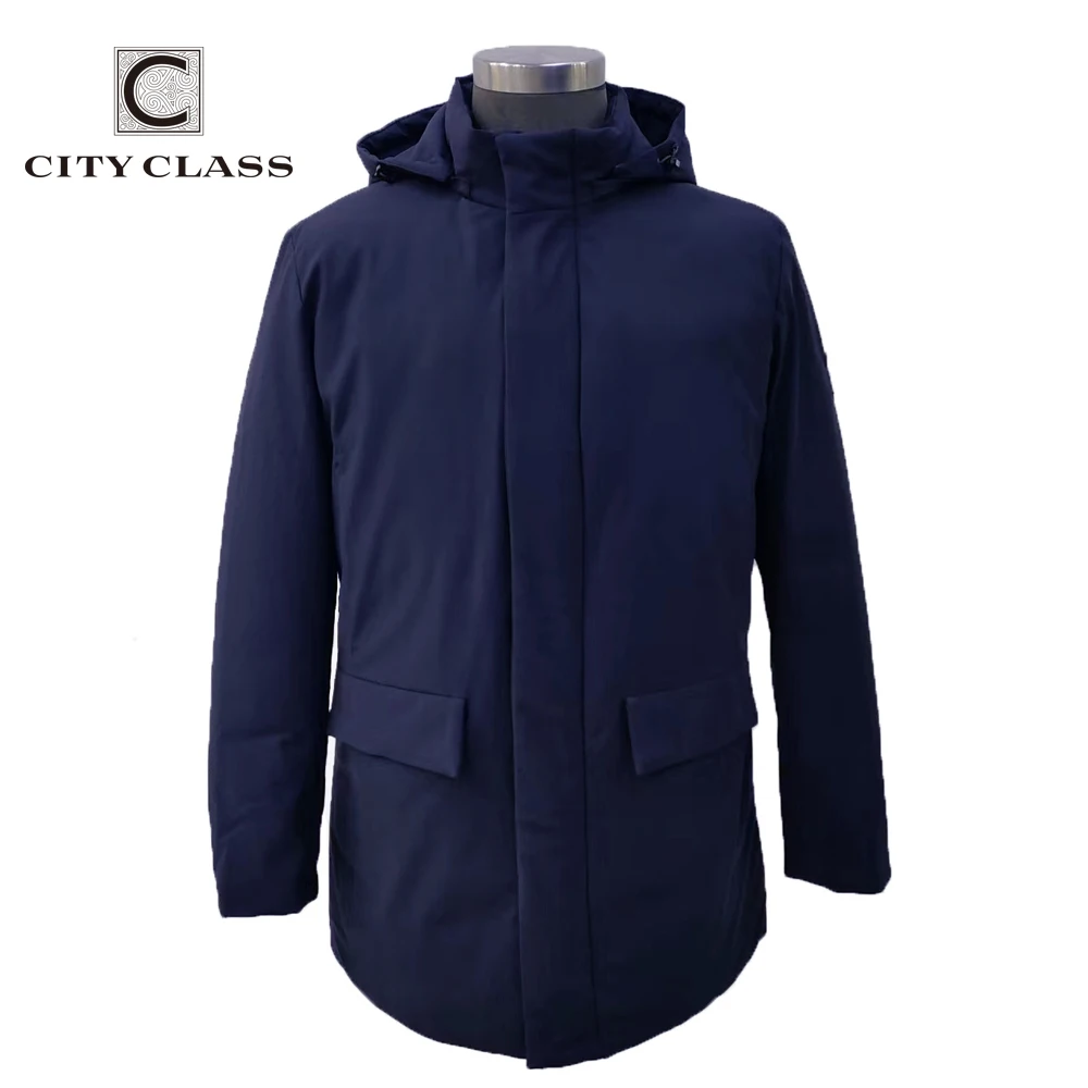 CITY CLASS New Men Jacket Coat Business Casual Parkas Winter High Quality Thick Sustans Filler Top Selling for Male CC221107