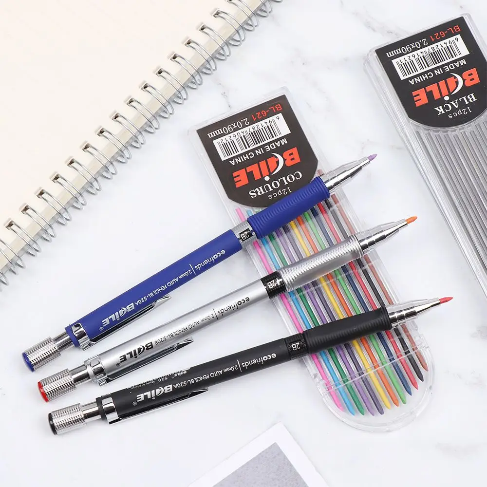 Multicolor Writing Tool Smooth Automatic Activity Pencils Mechanical Pencil Refill Lead