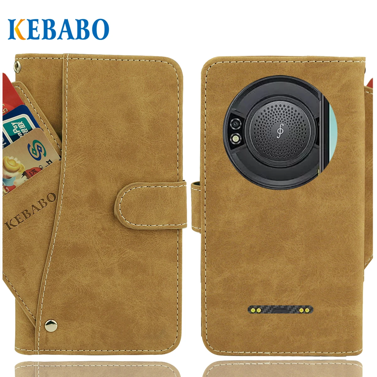 Vintage Leather Wallet Ulefone RugKing Case 5.99" Luxury Card Slots Slip-resistant Cover Phone Protective Cases Bags