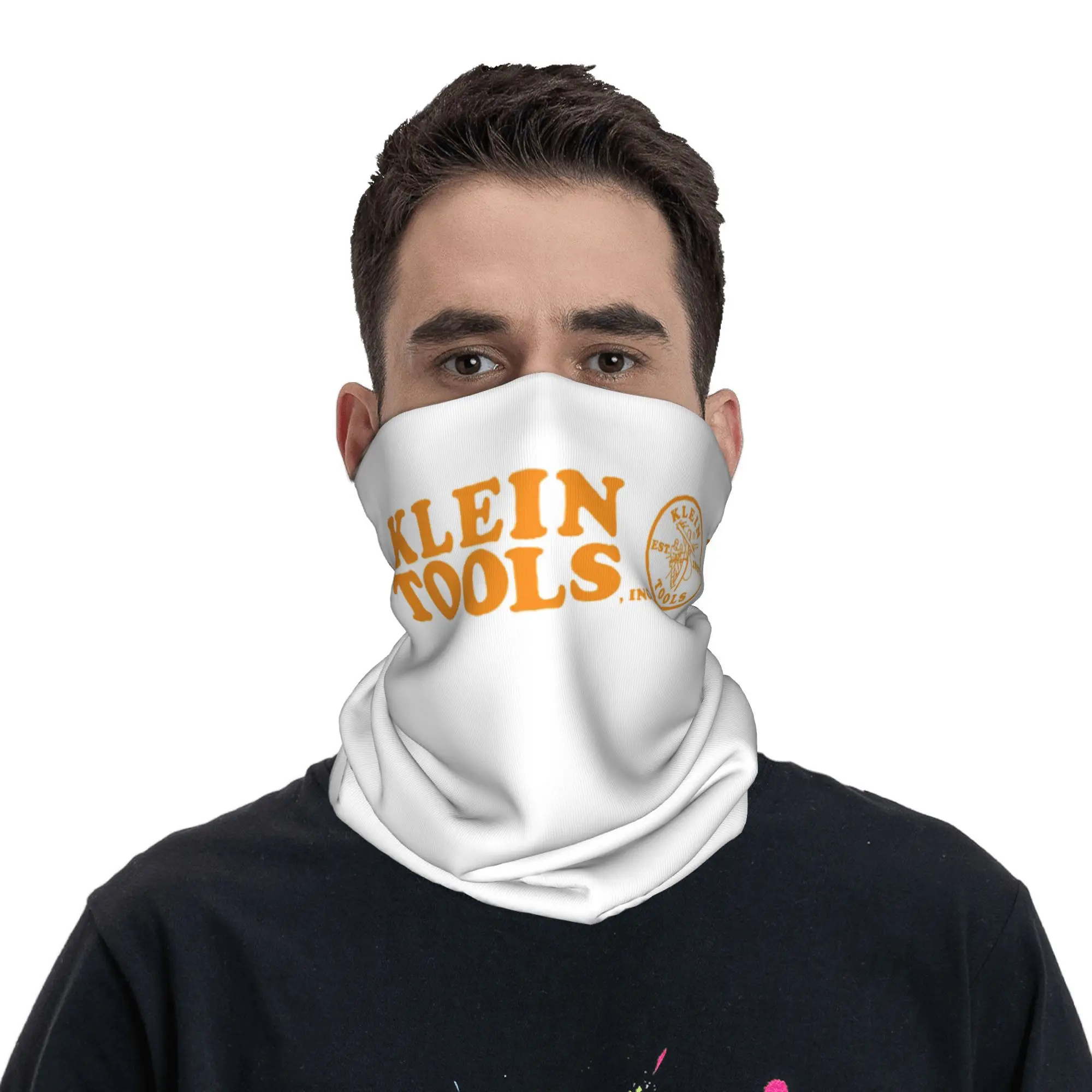 Klein Tools Est . 1857 Logo Bandana Neck Gaiter Printed Wrap Mask Scarf Warm Headband Outdoor Sports For Men Women Adult Winter