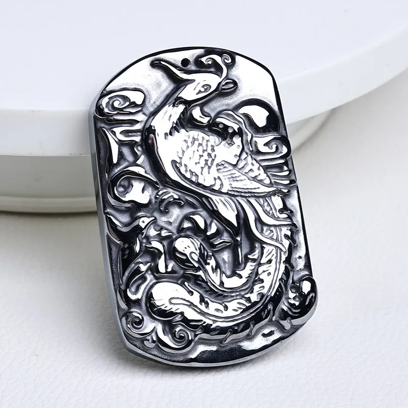 

Terahertz Phoenix Pendant Hand-carved Necklace