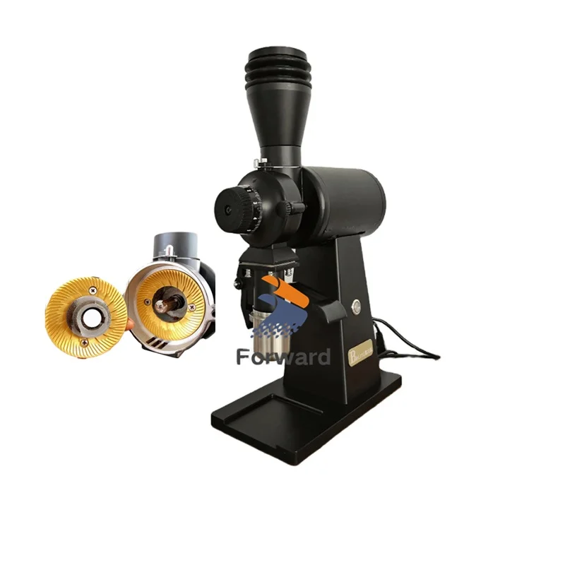 90mm Titanium Alloy Flat Burr Coffee Bean Grinder Industrial Ghost Teeth Coffee Grinder For Cafe Hotel Restaurant