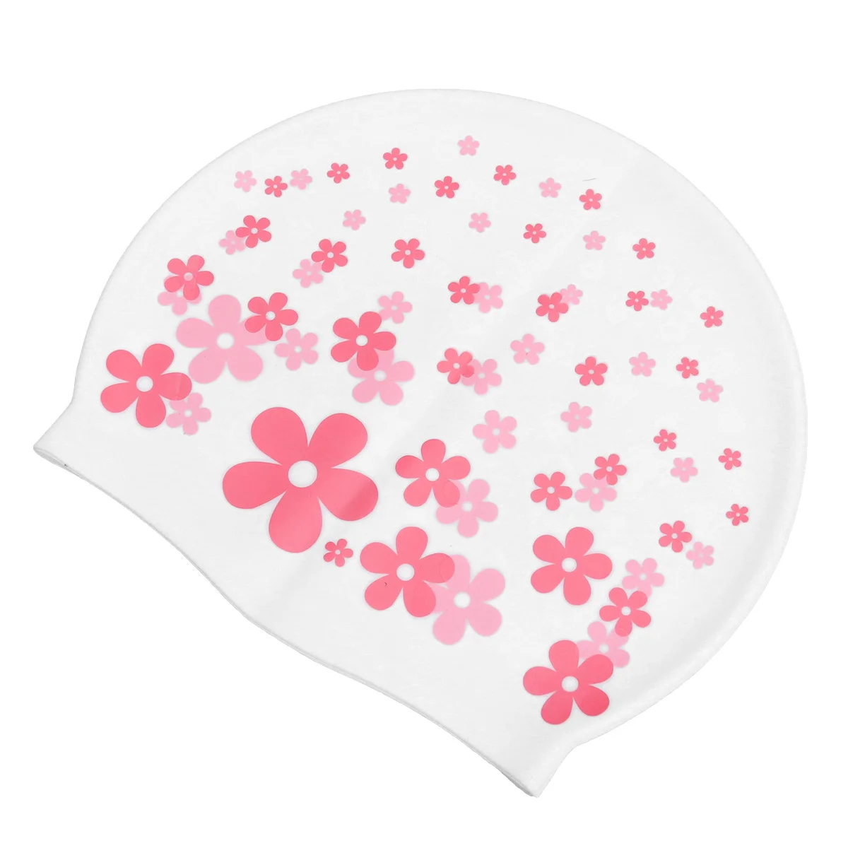 

Children's Silicone Swim Cap Waterproof Ear Protection Cute Cartoon Rose Red Flower Kids Swimming Hat Swimming Cap