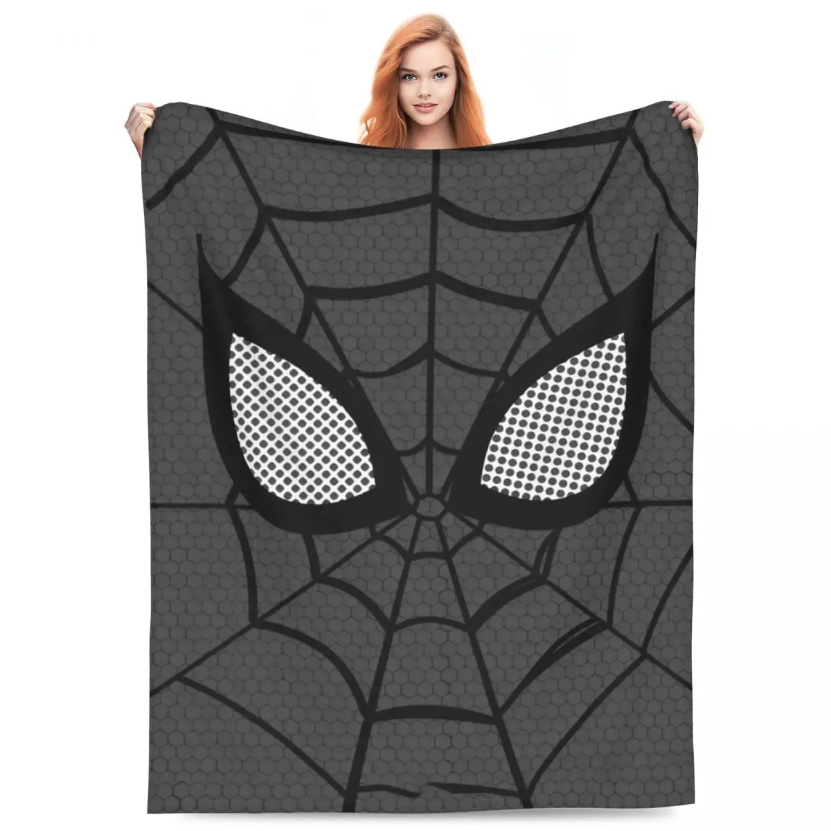 Spider Man Grey Super Soft BlanketBoy Girl Camping Bedding Throws Flannel Bedspread For Living RoomPrint Sofa Bed Cover