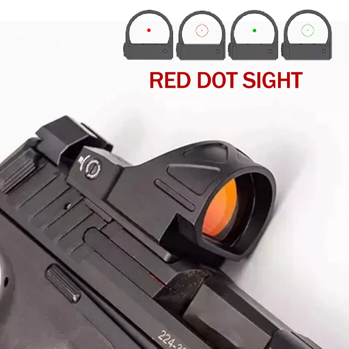 

100% Genuine Red Dot Sight Multi-Reticle Closed Emitter Red Dot Sight 16mm Hunting Reflex Sights for Pistol/Rifle