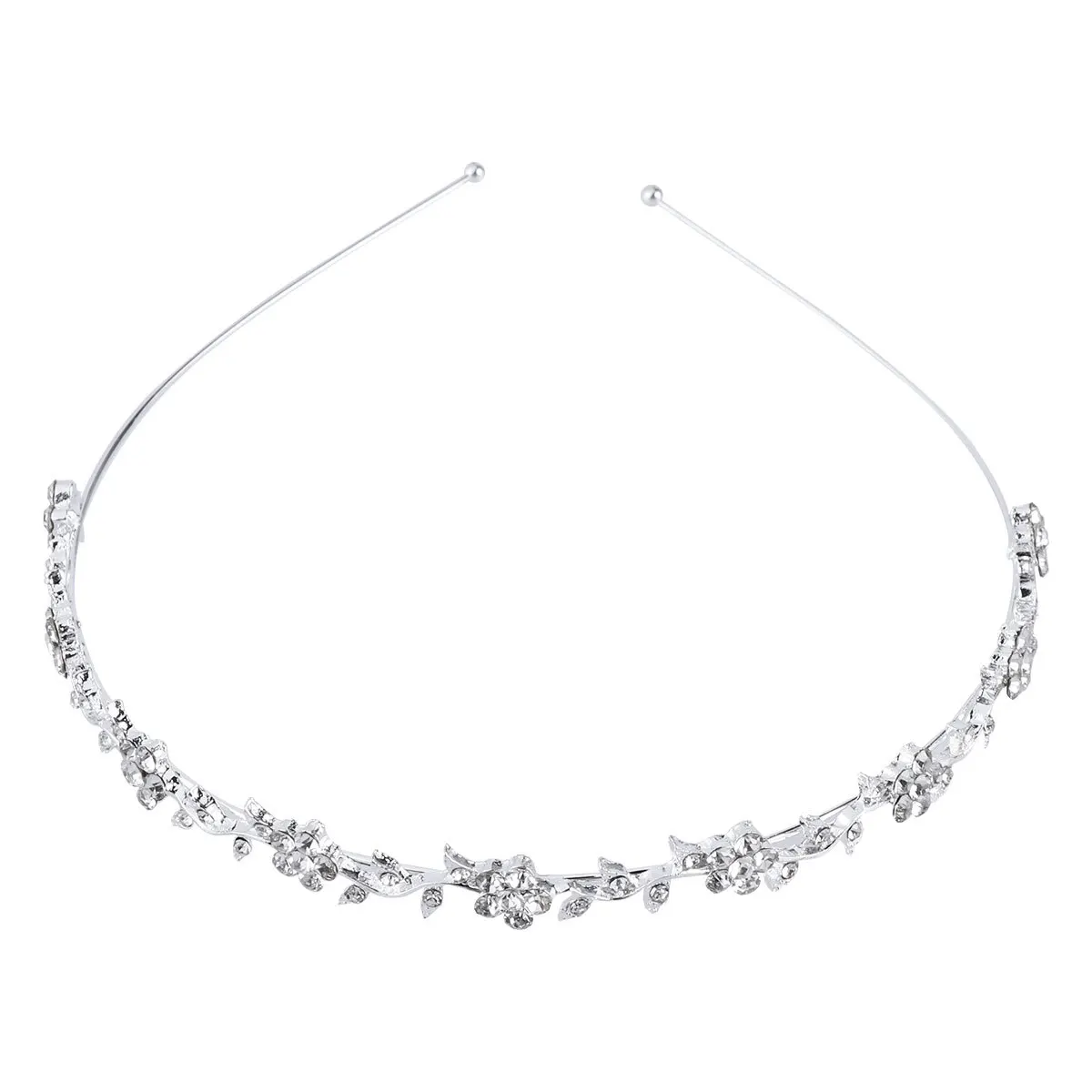 

Crown Headband Silver Tiara Headband For Women Alloy Rhinestone Tiara For Women Wedding Bridal Prom Party Hair Accessory