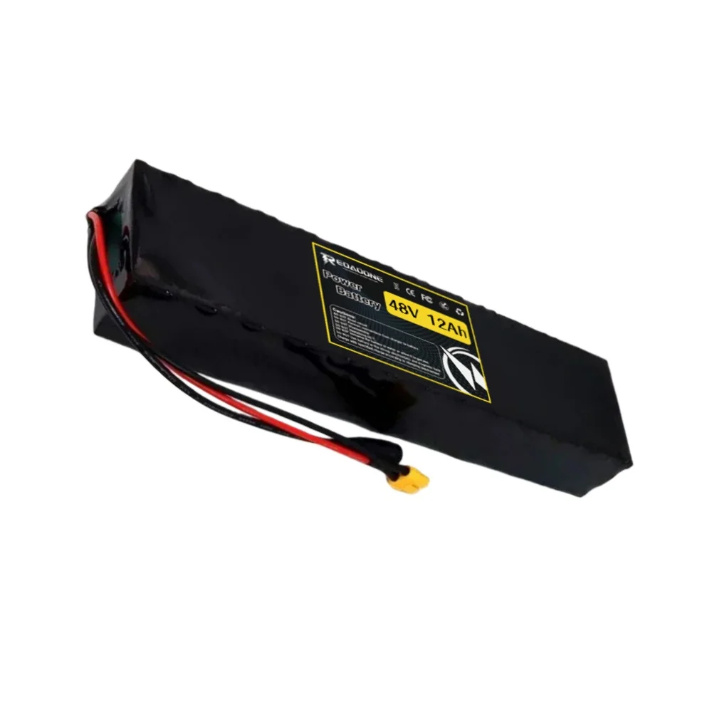 13S2P 21700 Lithium-Ion Battery Pack 48V12Ah, With 54.6V2A Charger for Rechargeable Lithium Battery Pack for Riding Bike/Scooter