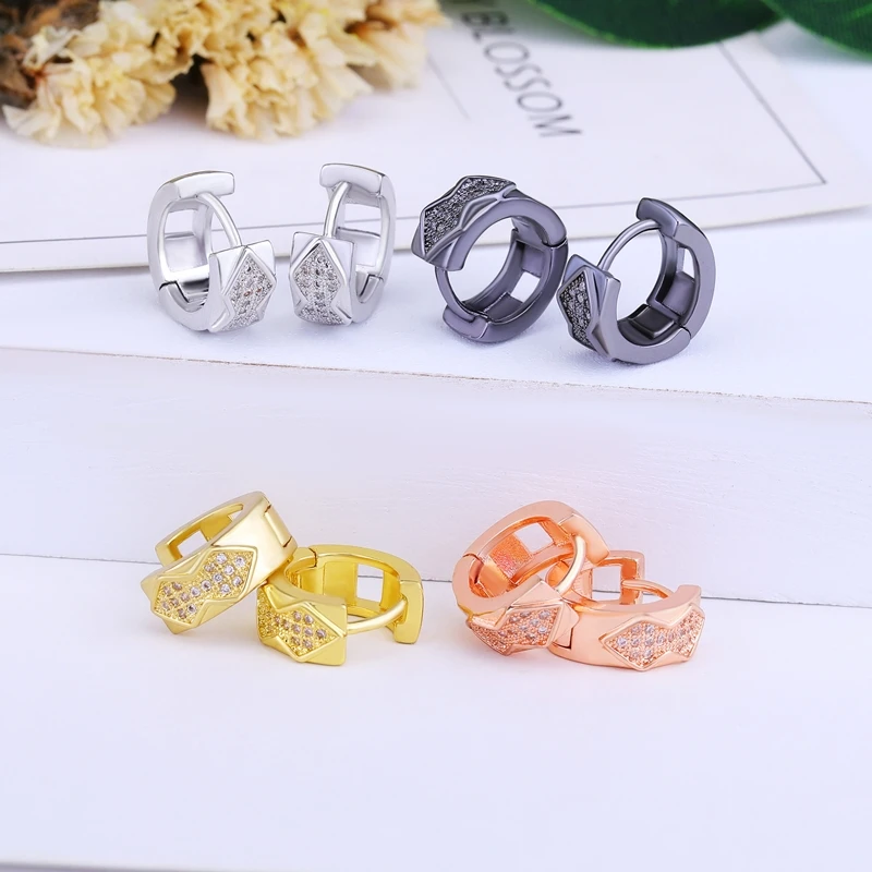 Juya Handgemachte Micro Pflastern Zirkon Gold/Silber Farbe Luxus Hoop Ohrringe Für Frauen Braut Abend Party Schmuck Großhandel – Detail 15
