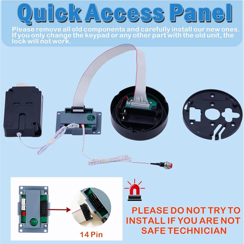 ABSQ-Safety Lock Replacement Electronic Safe Keypad With Swing Suitable For Trong Safe Door