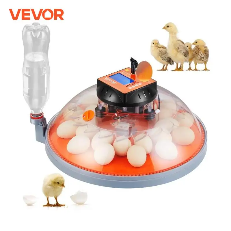 

VEVOR Egg Incubatorwith Temperature and Humidity Control 24 Eggs Poultry Hatcher with Transparent Shell for Chicken Duck Quail