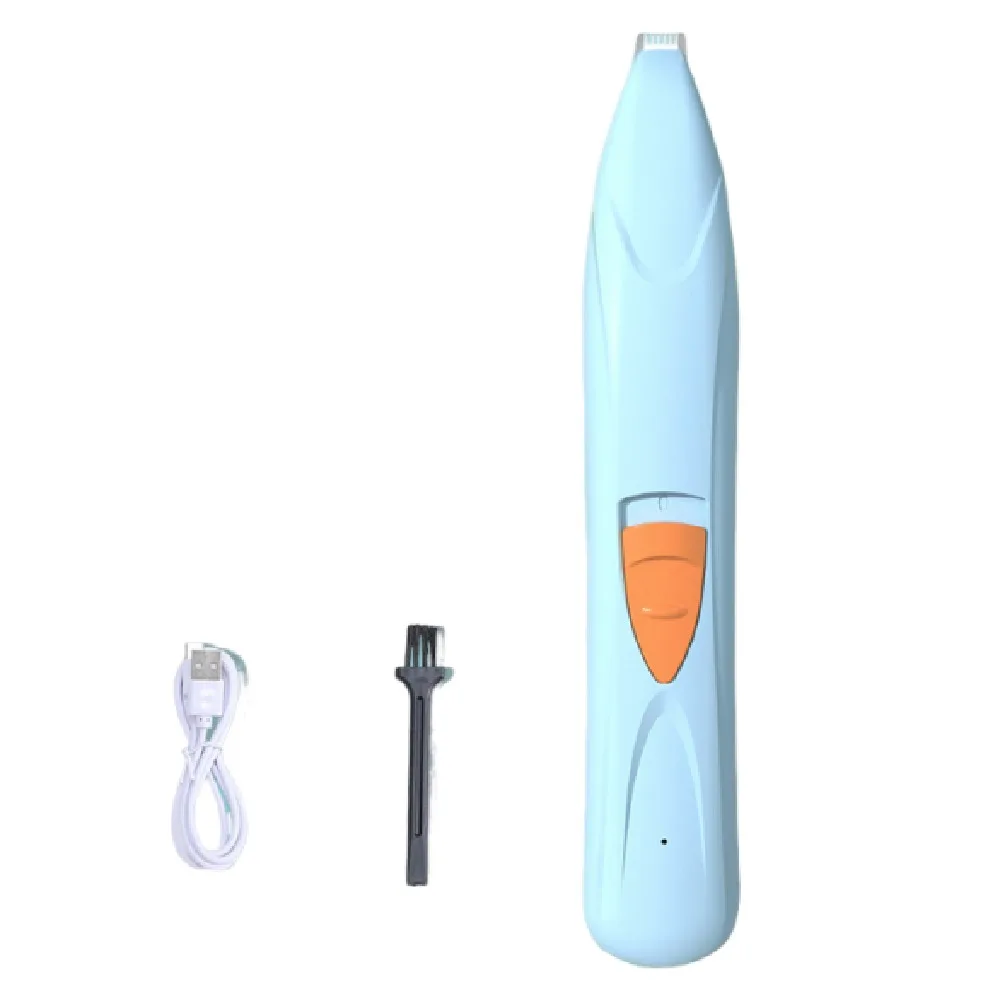 

Cordless Pet Electric Hair Trimmer USB Rechargeable Portable Cat Paw Shaver Low Noise with Clean Brush Pet Foot Trimmer