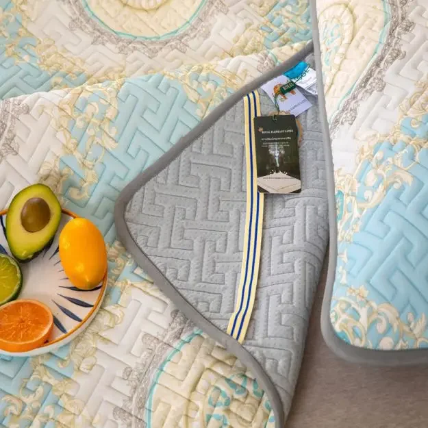 Customizable 2025 spring and summer new printed thickened latex mat 0.8cm air conditioner seat three-piece set