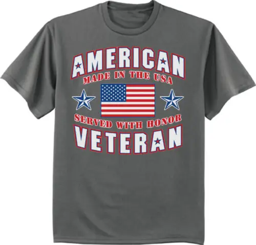 Big and Tall t-shirt American Veteran iraq afghanistan cold war vet decal tee