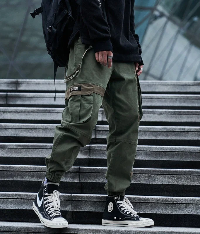 Overalls Autumn and Winter New Multi-Bag Pants Men's High Street Casual Pants Men's