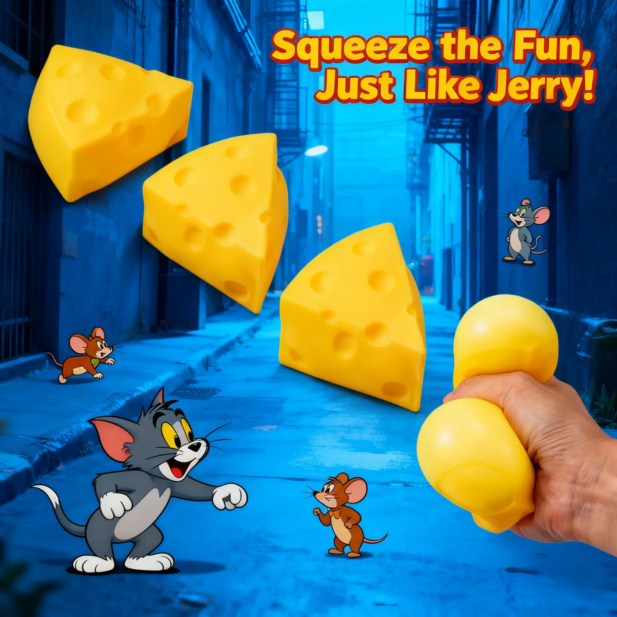 Triangular Cheese Squishy Toy Slow Rising Sensory Squeeze Stress Relief Simulation Cheese Squishy Toys Birthday Party Favors